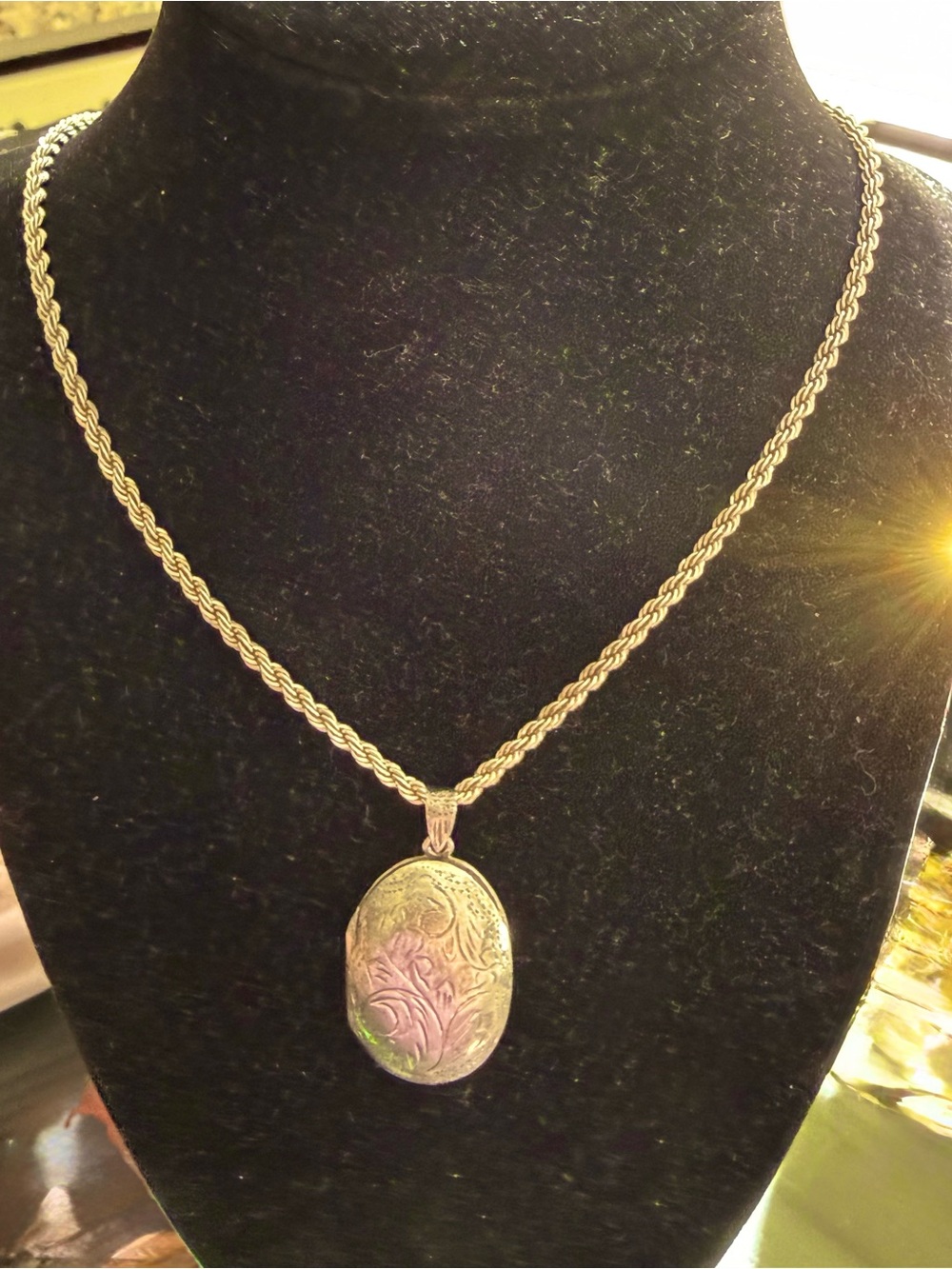 Sterling silver necklace and chain